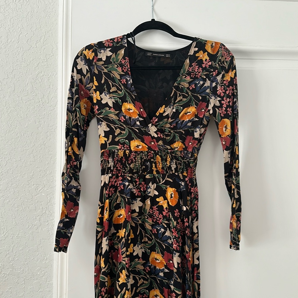 ZARA floral midi dress